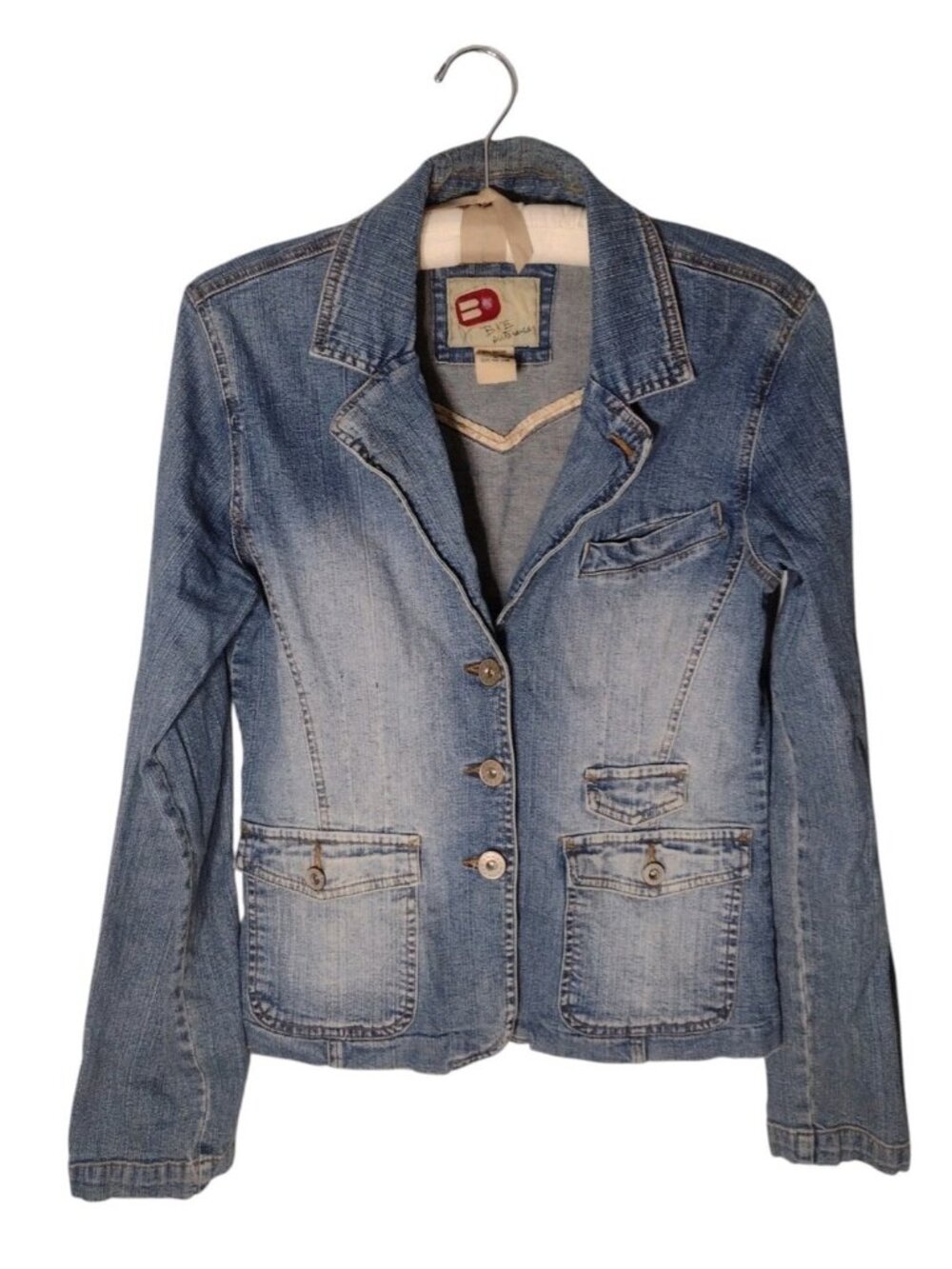 Vintage BKE Outerwear Tailored Denim Jacket Blazer M Stretch Western Faded